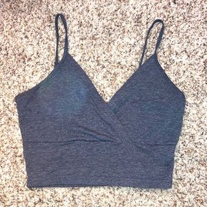 Grey crop tank top, new condition